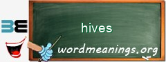 WordMeaning blackboard for hives